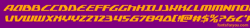 Globaldynamicsital Font – Orange Fonts on Purple Background