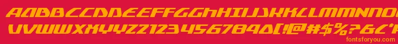 Globaldynamicsital Font – Orange Fonts on Red Background