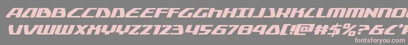 Globaldynamicsital Font – Pink Fonts on Gray Background