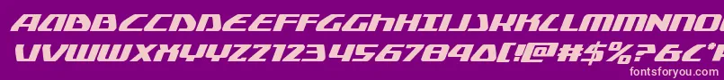 Globaldynamicsital Font – Pink Fonts on Purple Background