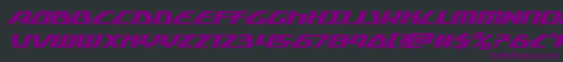 Globaldynamicsital Font – Purple Fonts on Black Background