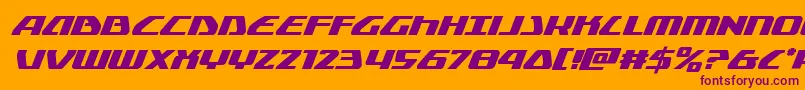 Globaldynamicsital Font – Purple Fonts on Orange Background