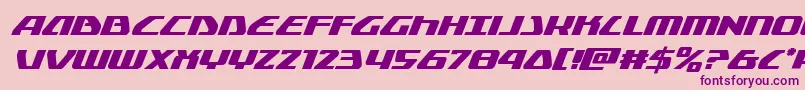 Globaldynamicsital Font – Purple Fonts on Pink Background