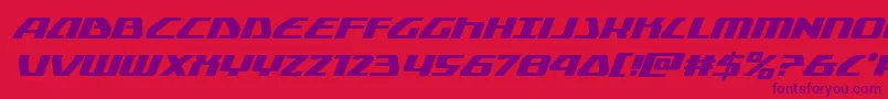 Globaldynamicsital Font – Purple Fonts on Red Background
