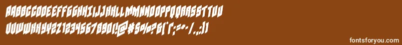 フォントGalaxyforcesemital – 茶色の背景に白い文字