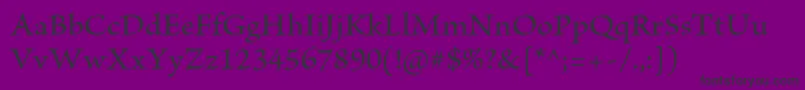 BriosoproMedium-Schriftart – Schwarze Schriften auf violettem Hintergrund