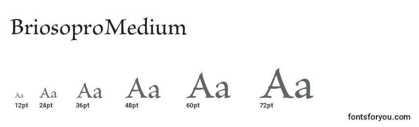 BriosoproMedium Font Sizes
