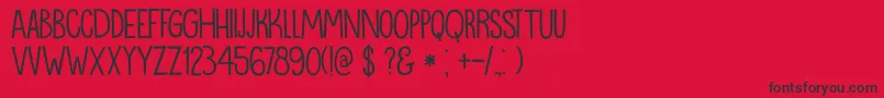 DkOranjerie Font – Black Fonts on Red Background