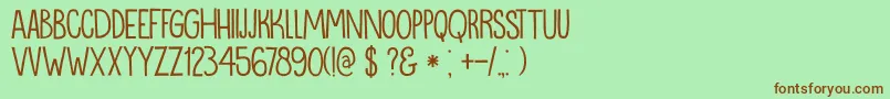 DkOranjerie Font – Brown Fonts on Green Background