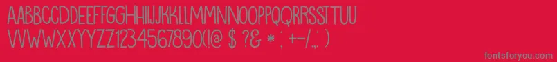 DkOranjerie Font – Gray Fonts on Red Background