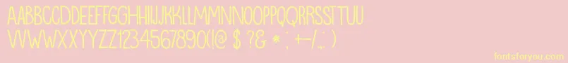 DkOranjerie Font – Yellow Fonts on Pink Background