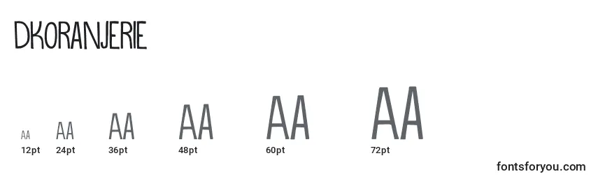 DkOranjerie Font Sizes
