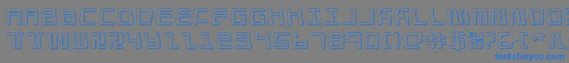 Droidlover3De Font – Blue Fonts on Gray Background