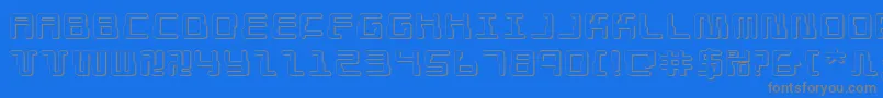 Droidlover3De-Schriftart – Graue Schriften auf blauem Hintergrund