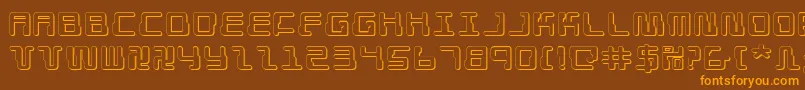 Droidlover3De Font – Orange Fonts on Brown Background