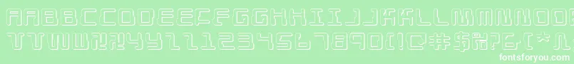 Droidlover3De Font – White Fonts on Green Background