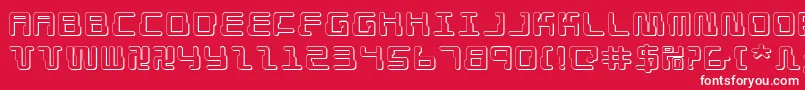 Droidlover3De Font – White Fonts on Red Background