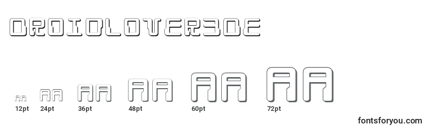 Droidlover3De Font Sizes
