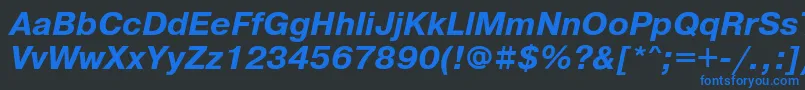 フォントPragmaticacttBolditalic – 黒い背景に青い文字