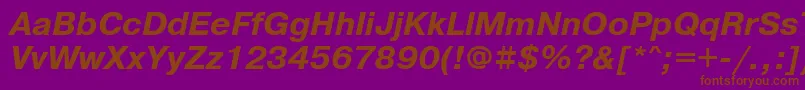 PragmaticacttBolditalic Font – Brown Fonts on Purple Background