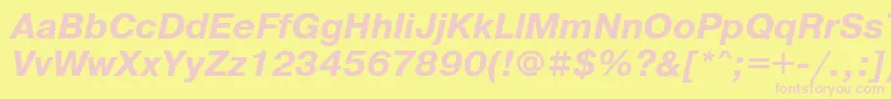 PragmaticacttBolditalic Font – Pink Fonts on Yellow Background