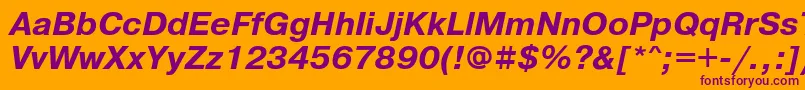 PragmaticacttBolditalic Font – Purple Fonts on Orange Background