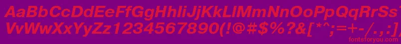 PragmaticacttBolditalic Font – Red Fonts on Purple Background