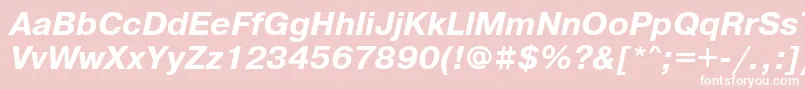 Шрифт PragmaticacttBolditalic – белые шрифты на розовом фоне