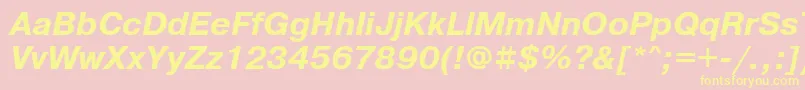 PragmaticacttBolditalic Font – Yellow Fonts on Pink Background