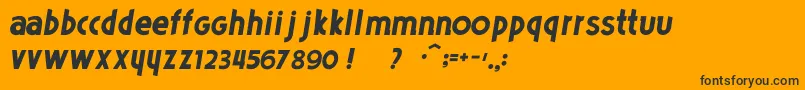 PoetsItalic Font – Black Fonts on Orange Background