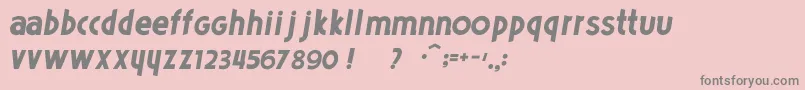 PoetsItalic Font – Gray Fonts on Pink Background