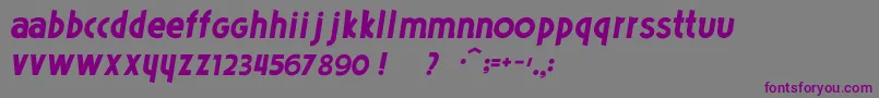PoetsItalic-fontti – violetit fontit harmaalla taustalla