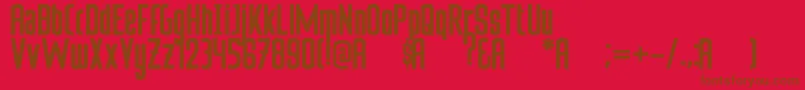 En savoir plus sur la police SufficitRegular Police SufficitRegular – polices brunes sur fond rouge