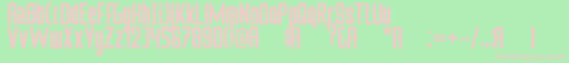 SufficitRegular Font – Pink Fonts on Green Background