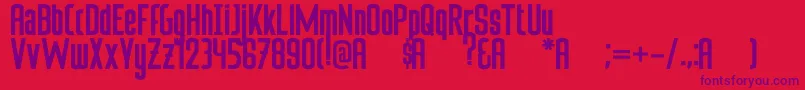 SufficitRegular Font – Purple Fonts on Red Background