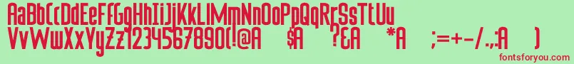 SufficitRegular Font – Red Fonts on Green Background