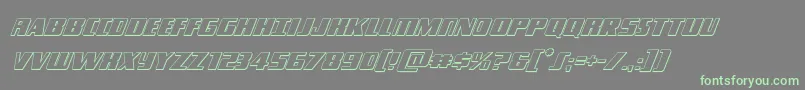 Typhoon3Dital Font – Green Fonts on Gray Background