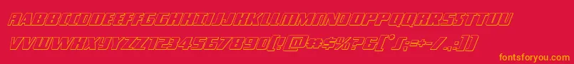 Typhoon3Dital Font – Orange Fonts on Red Background