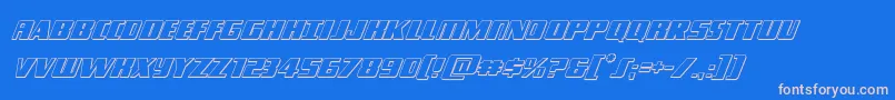 Typhoon3Dital Font – Pink Fonts on Blue Background