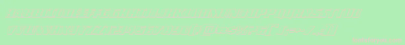 Typhoon3Dital Font – Pink Fonts on Green Background