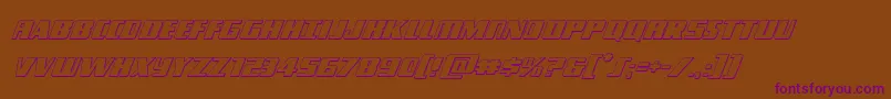 Typhoon3Dital Font – Purple Fonts on Brown Background