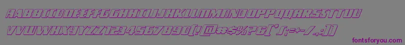 Typhoon3Dital Font – Purple Fonts on Gray Background