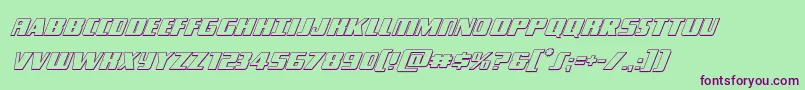 Typhoon3Dital Font – Purple Fonts on Green Background