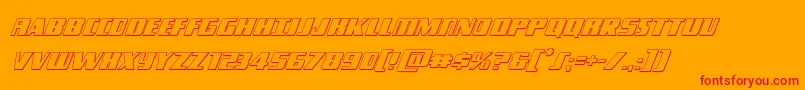 Typhoon3Dital Font – Red Fonts on Orange Background