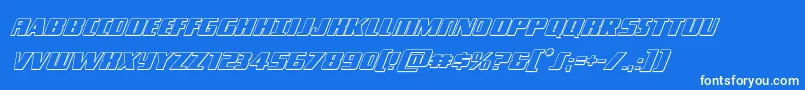 Typhoon3Dital Font – White Fonts on Blue Background