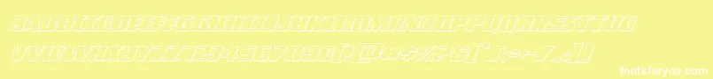 Typhoon3Dital Font – White Fonts on Yellow Background