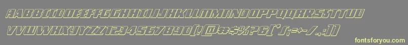Typhoon3Dital Font – Yellow Fonts on Gray Background