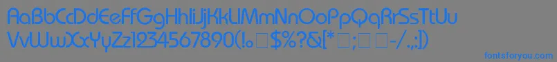 Police BauhausMedium – polices bleues sur fond gris