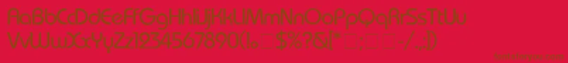 BauhausMedium Font – Brown Fonts on Red Background