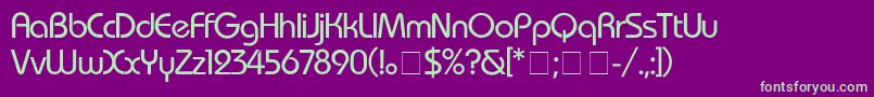 Шрифт BauhausMedium – зелёные шрифты на фиолетовом фоне
